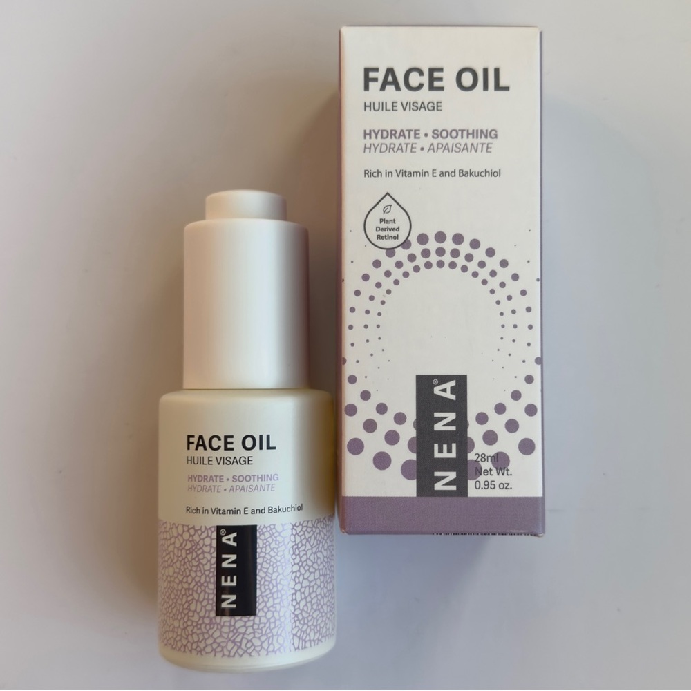 NENA Face Oil. Rich in Vitamin E and Bakuchiol. 28ml Net Wt.
0.95. NEW!